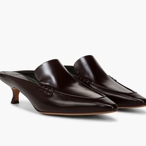 Vince Samy Pointed Toe Kitten Heel Loafer Mules size 8